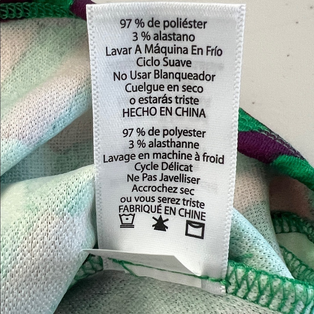 NWT LuLaRoe Cassie Green and Purple Chevron Stretchy Pencil Skirt - Size XS - Picture 5 of 9